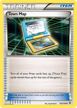 Pokemon TCG - Boundaries Crossed - Town Map - 136/149