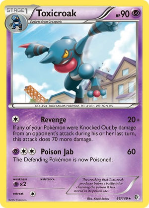 Pokemon TCG - Boundaries Crossed - Toxicroak - 66/149