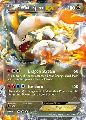 Pokemon TCG - Boundaries Crossed - White Kyurem EX - 103/149 - Holofoil