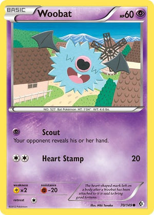 Pokemon TCG - Boundaries Crossed - Woobat - 70/149