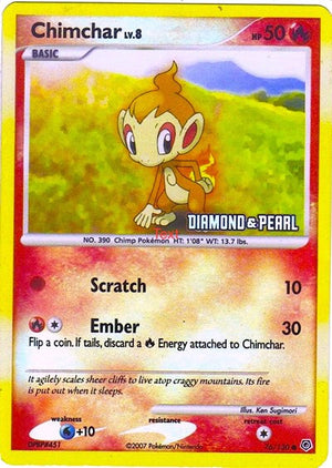 Pokemon TCG - Burger King Promos - Chimchar - 076/130 - Reverse Holofoil