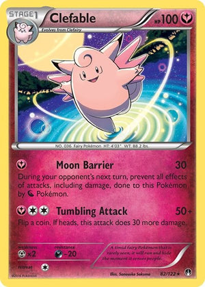 Pokemon TCG - XY - BREAKpoint - Clefable - 82/122 - Reverse Holofoil