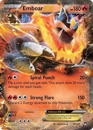 Pokemon TCG - XY - BREAKpoint - Emboar EX - 14/122 - Holofoil
