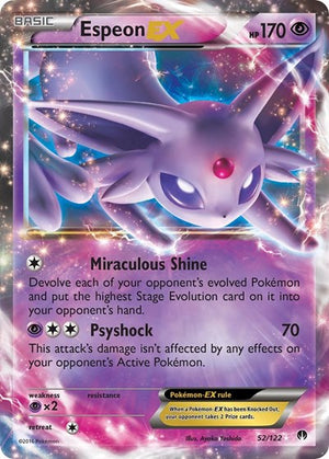 Pokemon TCG - XY - BREAKpoint - Espeon EX - 52/122 - Holofoil
