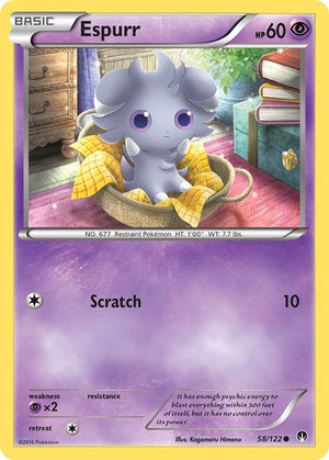 Pokemon TCG - XY - BREAKpoint - Espurr - 58/122