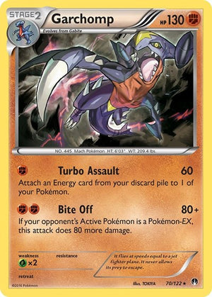 Pokemon TCG - XY - BREAKpoint - Garchomp - 70/122 - Holofoil
