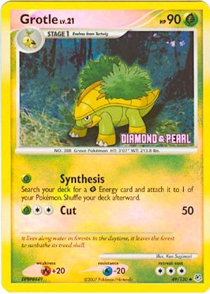 Pokemon TCG - Burger King Promos - Grotle - 049/130 - Reverse Holofoil