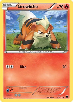 Pokemon TCG - XY - BREAKpoint - Growlithe - 10/122