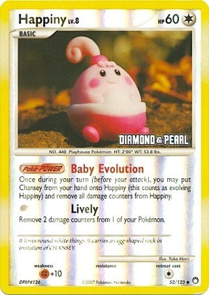 Pokemon TCG - Burger King Promos - Happiny - 052/123 - Reverse Holofoil