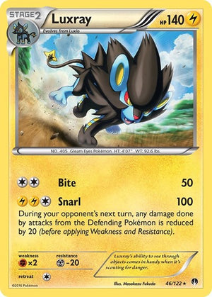 Pokemon TCG - XY - BREAKpoint - Luxray - 46/122 - Reverse Holofoil