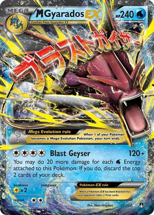Pokemon TCG - XY - BREAKpoint - M Gyarados EX - 27/122 - Holofoil