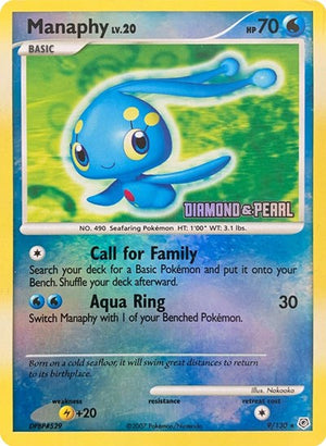 Pokemon TCG - Burger King Promos - Manaphy - 009/130 - Reverse Holofoil