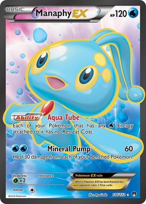 Pokemon TCG - XY - BREAKpoint - Manaphy EX - 116/122 - Holofoil