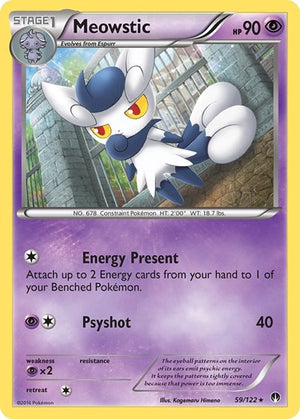 Pokemon TCG - XY - BREAKpoint - Meowstic - 59/122 - Reverse Holofoil