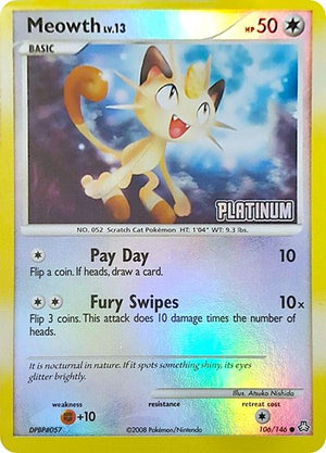 Pokemon TCG - Burger King Promos - Meowth - 106/146 - Reverse Holofoil