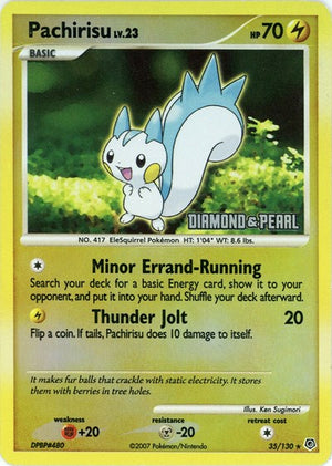 Pokemon TCG - Burger King Promos - Pachirisu - 035/130 - Reverse Holofoil