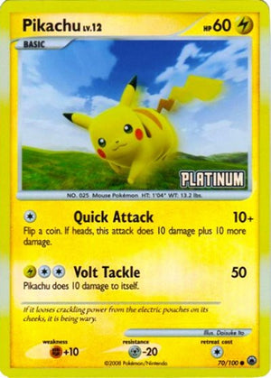 Pokemon TCG - Burger King Promos - Pikachu - 070/100 - Reverse Holofoil