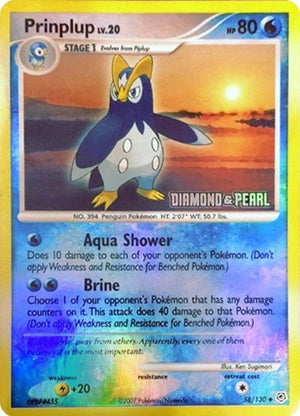 Pokemon TCG - Burger King Promos - Prinplup - 058/130 - Holofoil