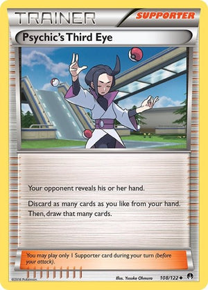 Pokemon TCG - XY - BREAKpoint - Psychic's Third Eye - 108/122 - Reverse Holofoil