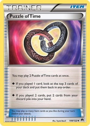 Pokemon TCG - XY - BREAKpoint - Puzzle of Time - 109/122 - Reverse Holofoil