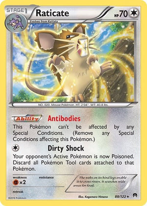 Pokemon TCG - XY - BREAKpoint - Raticate - 88/122