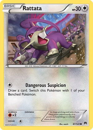 Pokemon TCG - XY - BREAKpoint - Rattata - 87/122