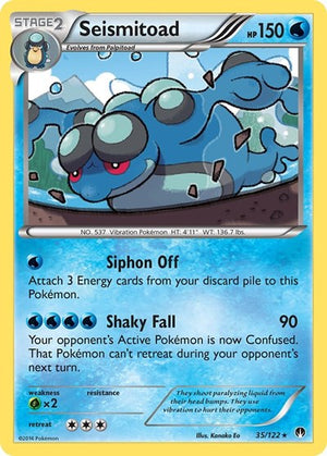 Pokemon TCG - XY - BREAKpoint - Seismitoad - 35/122 - Reverse Holofoil