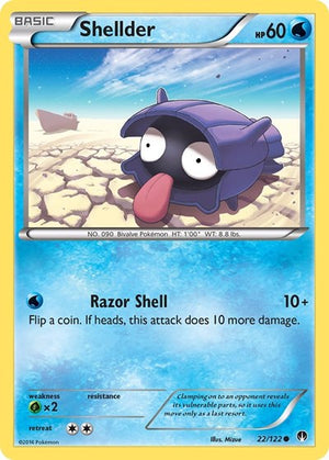 Pokemon TCG - XY - BREAKpoint - Shellder - 22/122 - Reverse Holofoil