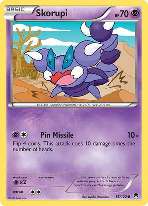 Pokemon TCG - XY - BREAKpoint - Skorupi - 53/122