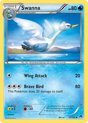 Pokemon TCG - XY - BREAKpoint - Swanna - 37/122 - Reverse Holofoil