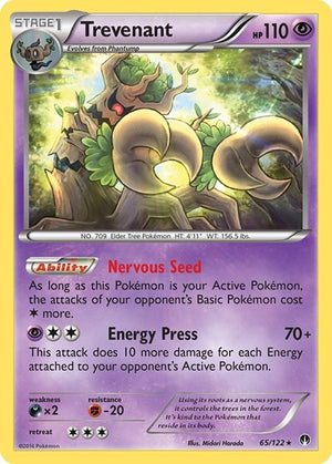 Pokemon TCG - XY - BREAKpoint - Trevenant - 65/122 - Reverse Holofoil