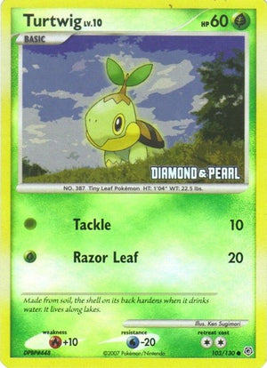 Pokemon TCG - Burger King Promos - Turtwig - 103/130 - Reverse Holofoil