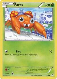 Pokemon TCG - XY - BREAKthrough - Paras - 1/162 - Reverse Holofoil