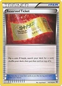 Pokemon TCG - XY - BREAKthrough - Reserved Ticket - 147/162 - Reverse Holofoil