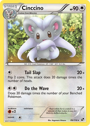 Pokemon TCG - Black & White - Cinccino - 89/114 - Reverse Holofoil