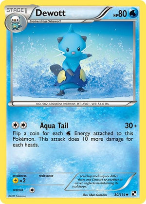 Pokemon TCG - Black & White - Dewott - 30/114 - Reverse Holofoil