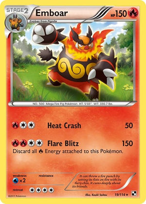 Pokemon TCG - Black & White - Emboar - 19/114 - Reverse Holofoil