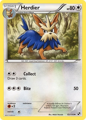 Pokemon TCG - Black & White - Herdier - 82/114