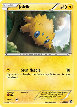 Pokemon TCG - Black & White - Joltik - 44/114 - Reverse Holofoil