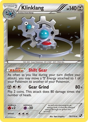 Pokemon TCG - Black & White - Klinklang - 76/114 - Reverse Holofoil