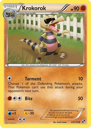 Pokemon TCG - Black & White - Krokorok - 64/114