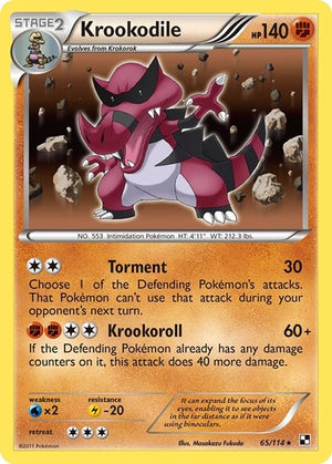 Pokemon TCG - Black & White - Krookodile - 65/114 - Holofoil
