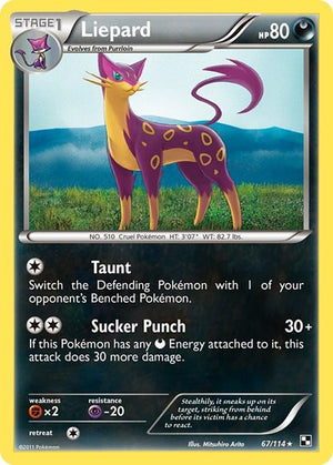 Pokemon TCG - Black & White - Liepard - 67/114
