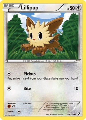 Pokemon TCG - Black & White - Lillipup - 80/114