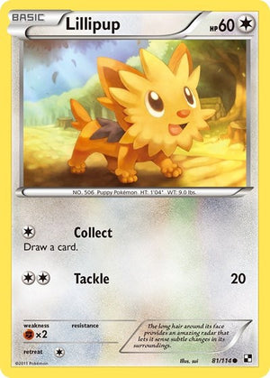 Pokemon TCG - Black & White - Lillipup - 81/114