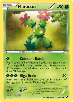 Pokemon TCG - Black & White - Maractus - 12/114