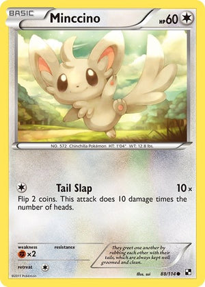 Pokemon TCG - Black & White - Minccino - 88/114 - Reverse Holofoil