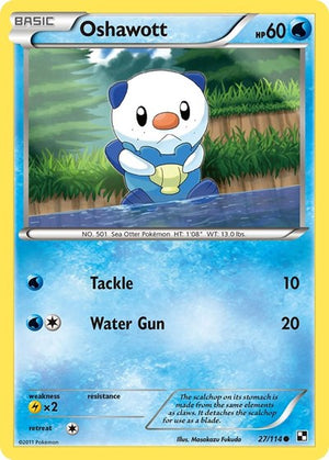 Pokemon TCG - Black & White - Oshawott - 27/114 - Reverse Holofoil