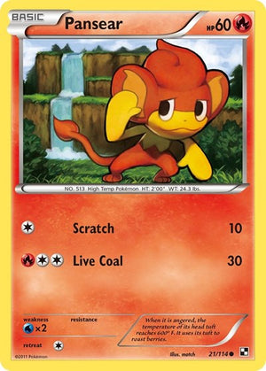 Pokemon TCG - Black & White - Pansear - 21/114