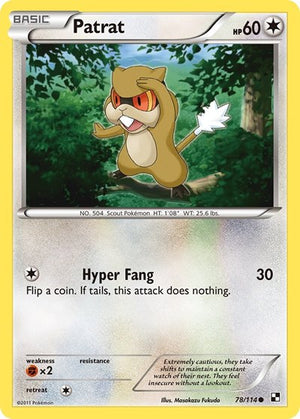 Pokemon TCG - Black & White - Patrat - 78/114